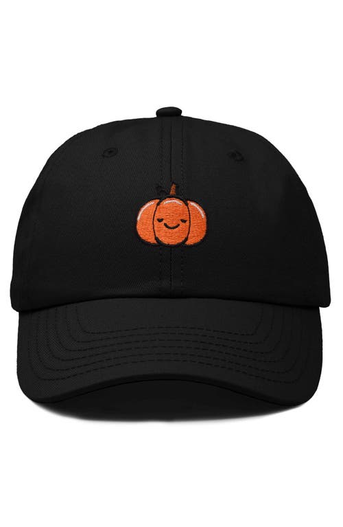 Shop Dalix Baby Pumpkin Embroidered Dad Hat In Black