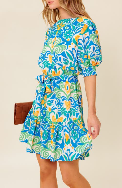 Flying Tomato Puff Sleeve Fit & Flare Minidress