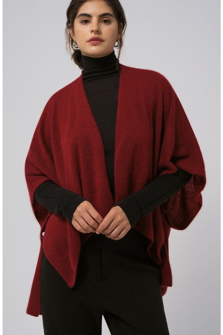 Cashmere Cape, Main, color, Red