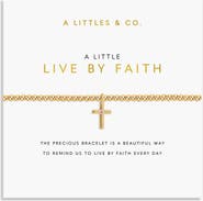 A Littles & Co A Little 'Live By Faith' Bracelet in Gold-Tone Plating