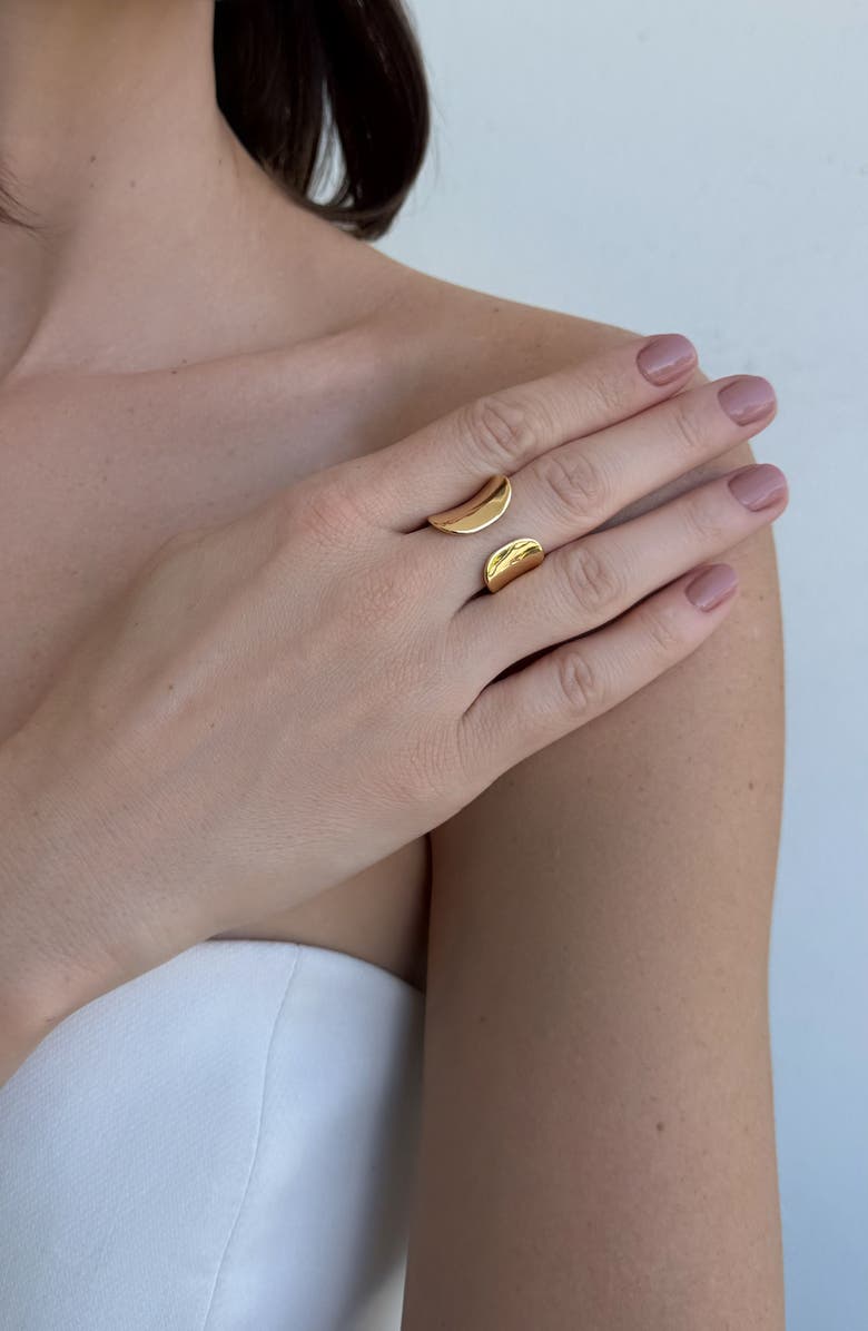 Adornia 18K Gold Plated Open Band Ring, Alternate, color, 