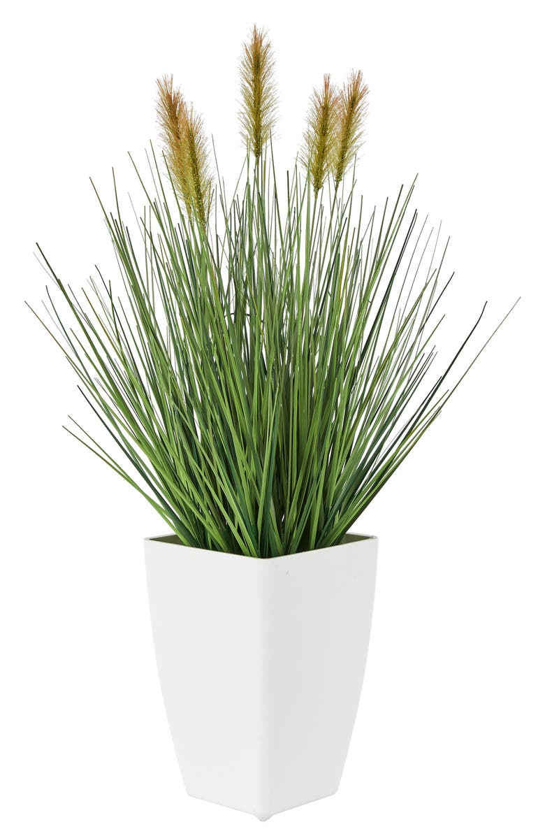 GINGER BIRCH STUDIO Artificial Potted Plant, Alternate, color, Green