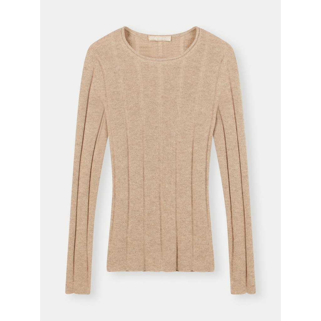 GOBI MONGOLIAN CASHMERE GOBI MONGOLIAN CASHMERE ORGANIC COLOR C-NECK CASHMERE SWEATER
