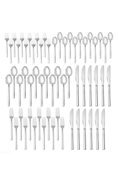 Fortessa Arezzo Brushed 60-piece Flatware Set In Silver