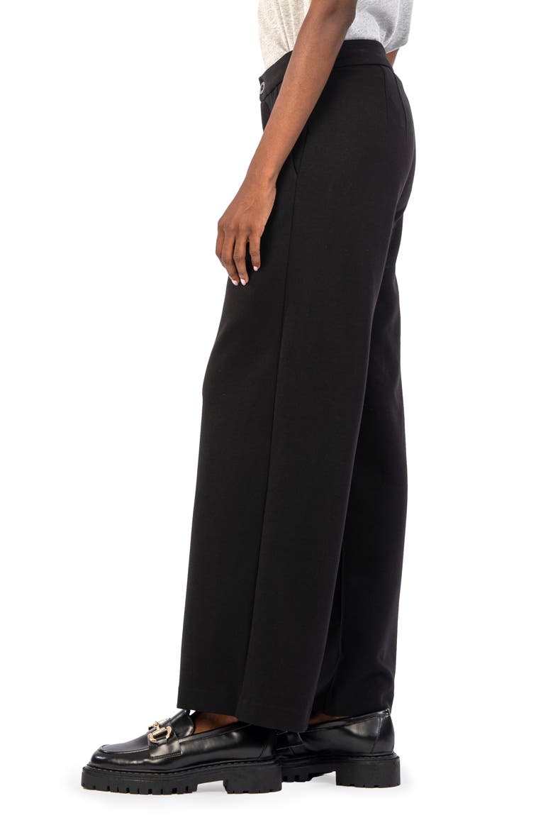 Meg Pleated Wide Leg Trousers, Alternate, color, BLACK