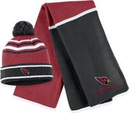 WEAR by Erin Andrews Women's WEAR by Erin Andrews Cardinal Arizona Cardinals Colorblock Cuffed Knit Hat with Pom and Scarf Set
