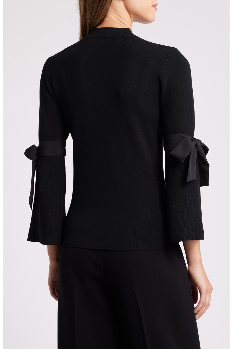 Tie Sleeve Sweater, Alternate, color, ANNE BLACK