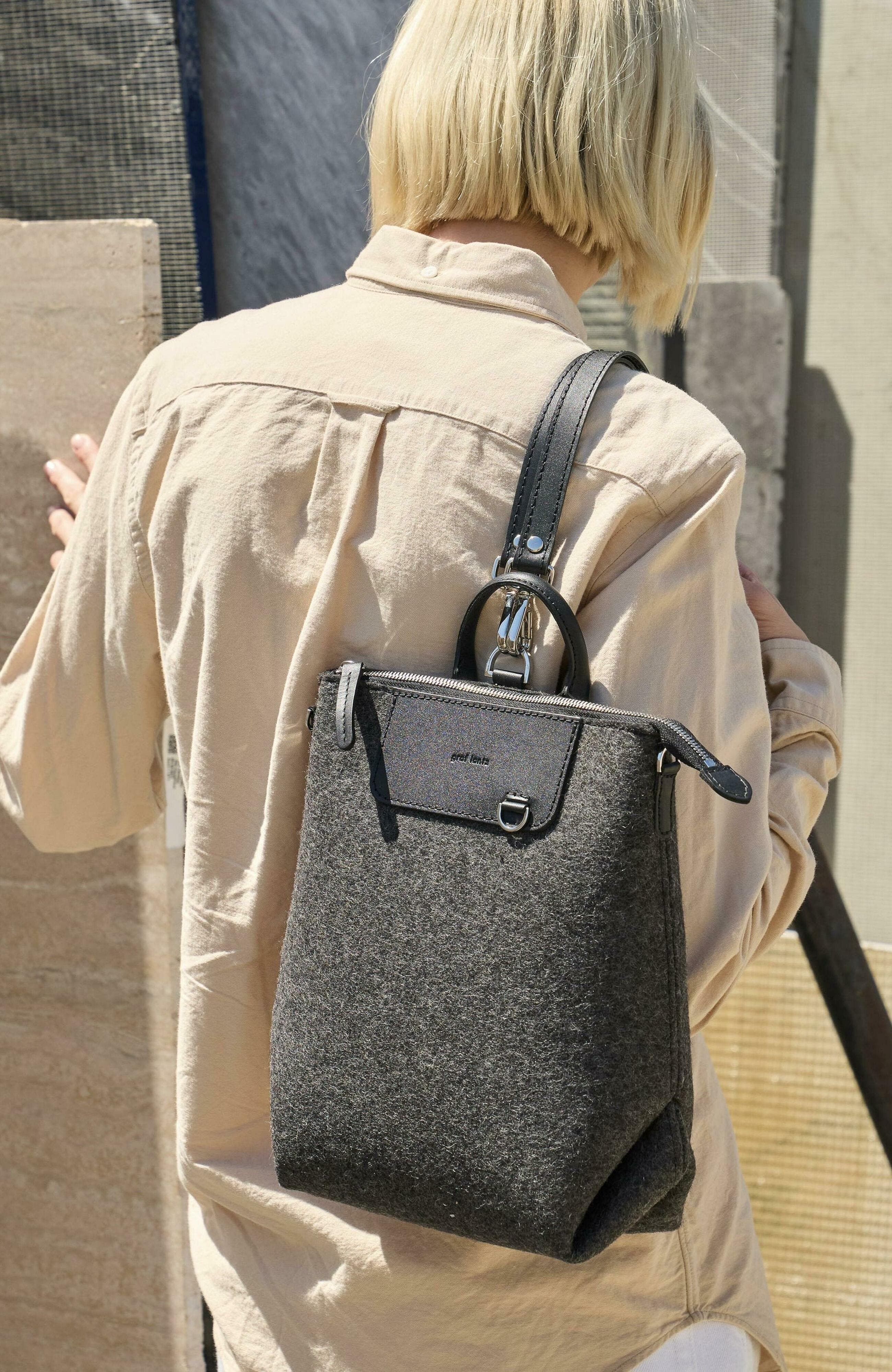 Graf Lantz Bedford Merino Wool Midi Backpack, Alternate, color, Charcoal Black