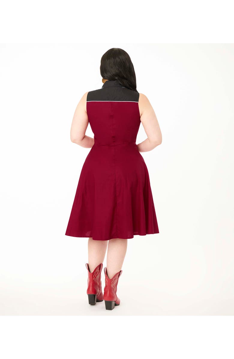 Unique Vintage Plus Size Western Flare Dress, Alternate, color,