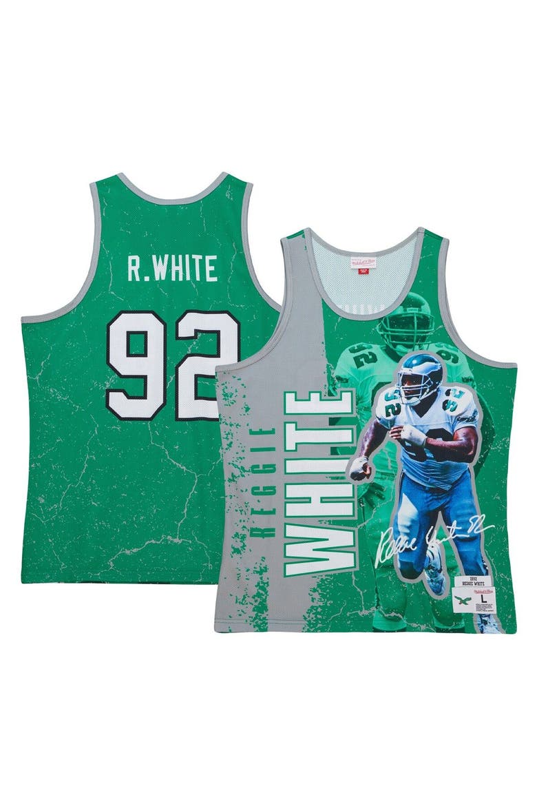 Men's Mitchell & Ness Reggie White Kelly Green Philadelphia Eagles 1992 Player Burst Tank Top, Main, color, Kelly Green