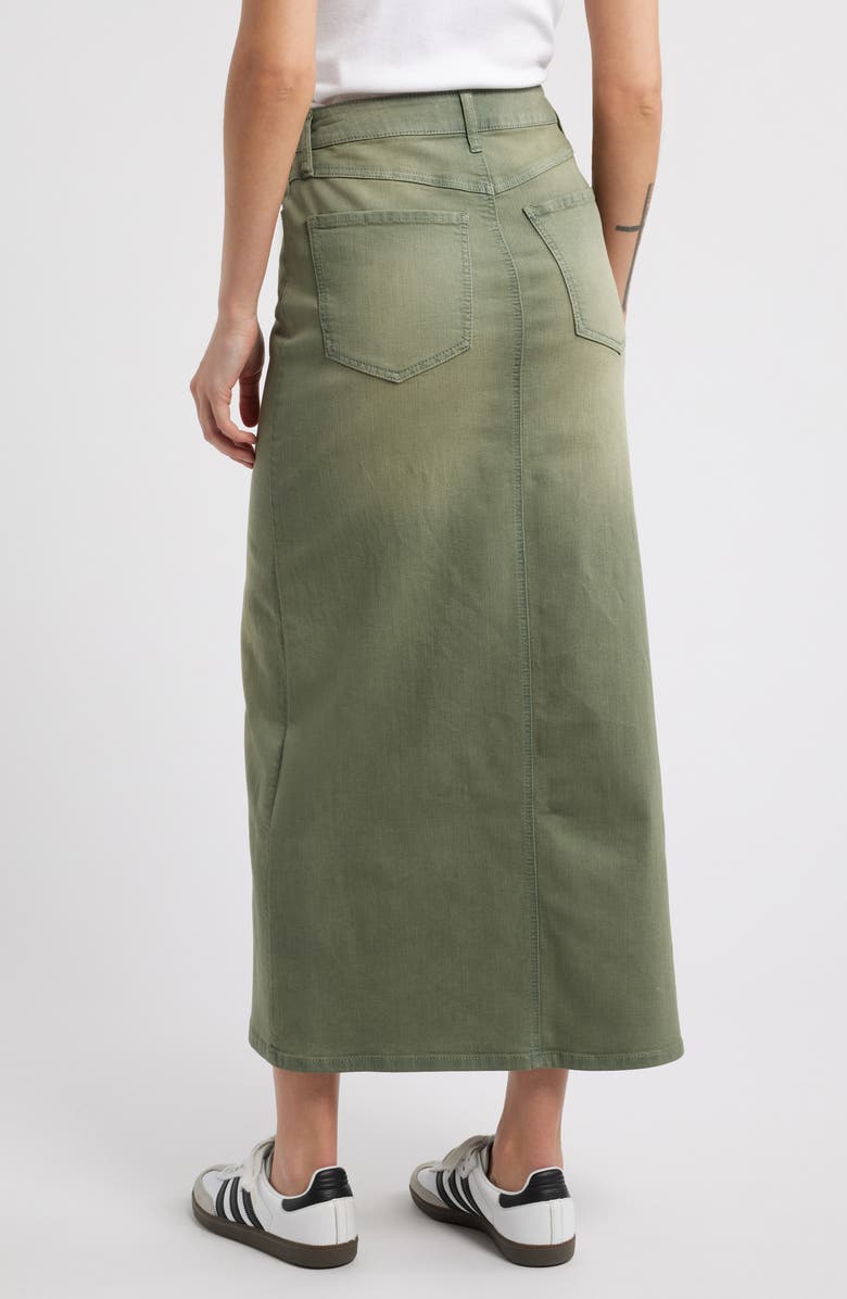1822 Denim Slit Front Denim Maxi Skirt, Alternate, color, 