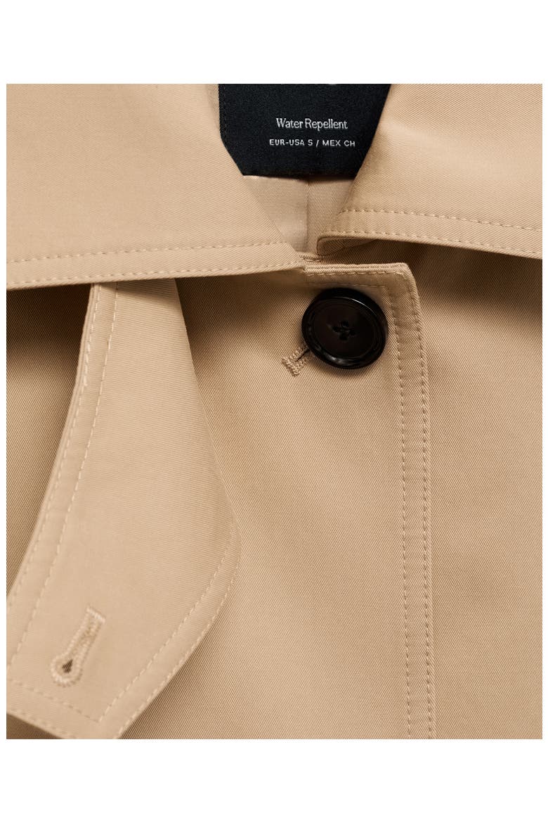 Belted Water Repellent Long Trench Coat, Alternate, color, MEDIUM BROWN