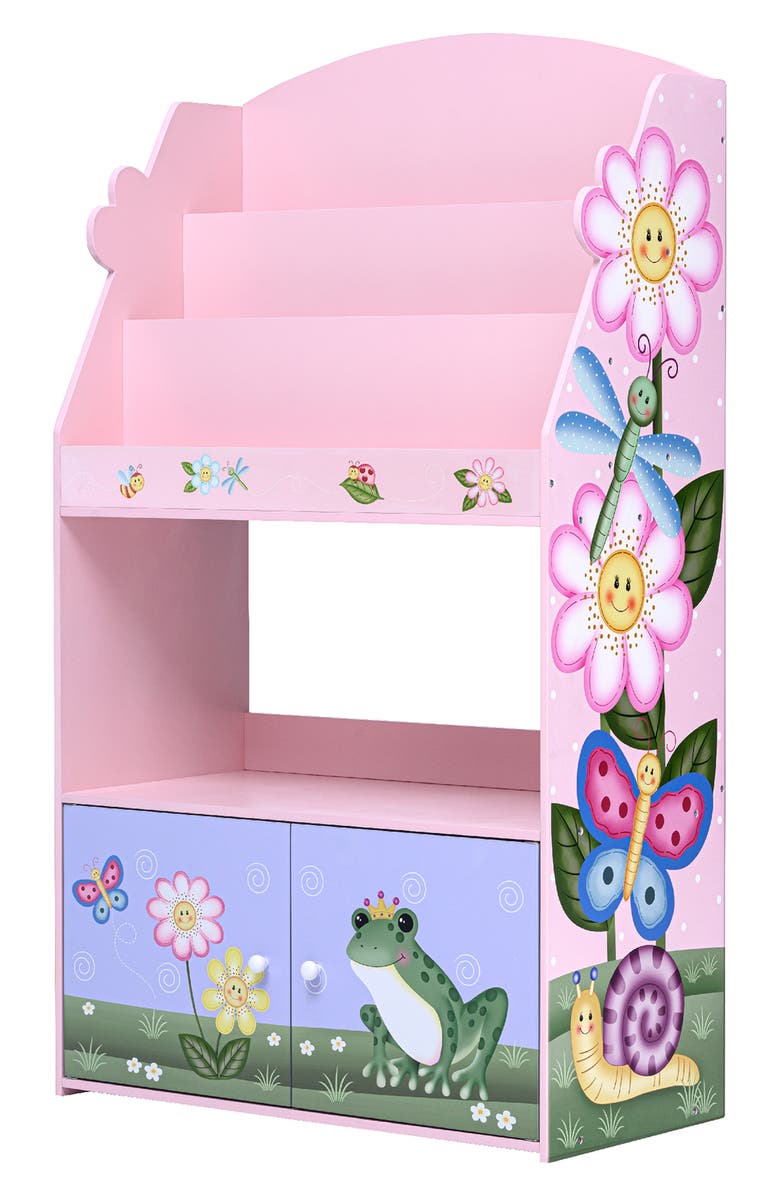 Teamson Kids Fantasy Fields Magic Garden 3-Tier Wood Bookshelf, Main, color,