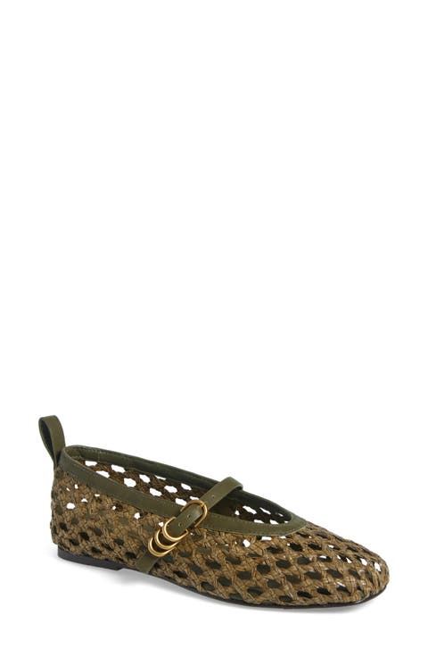 Spire Woven Mary Jane Flat (Women)