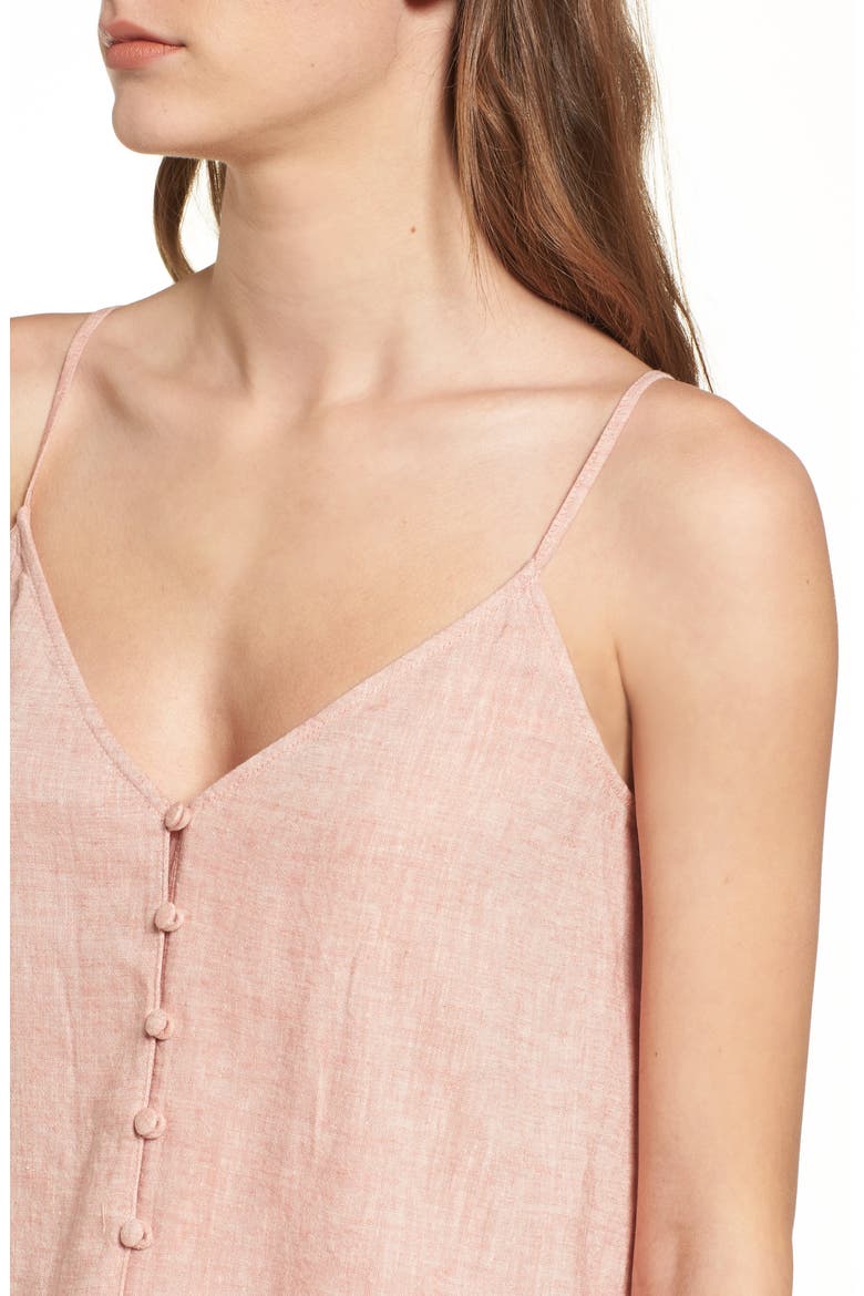 Button Front Camisole, Alternate, color, PINK DAWN CROSSDYE