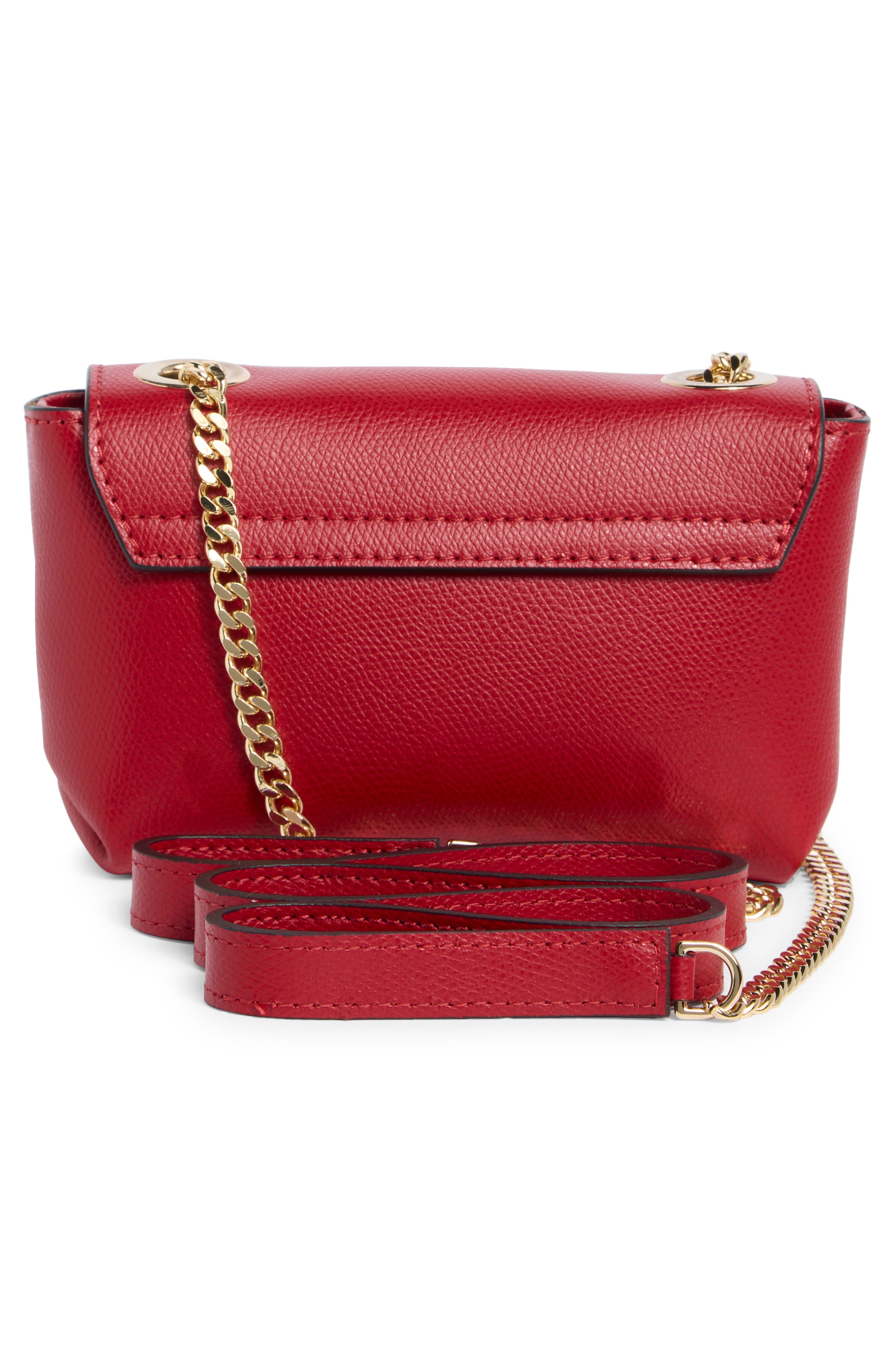 VALENTINO BY MARIO VALENTINO Lola Bonbonniere Leather Crossbody Bag, Alternate, color, Red