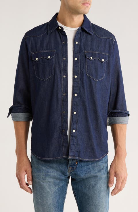 Western Snap-Up Chambray Shirt