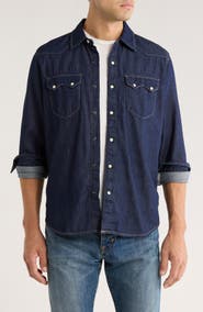 Lucky Brand Western Snap-Up Chambray Shirt