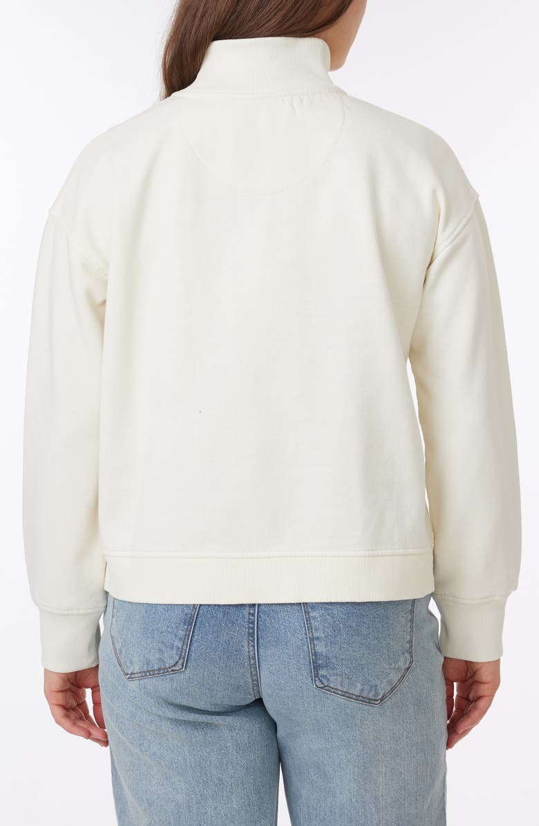 C & C California Janet Sunwashed Fleece Quarter Zip Sweatshirt, Alternate, color, Antique White