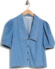 FRAME Sailor Collar Denim Shirt