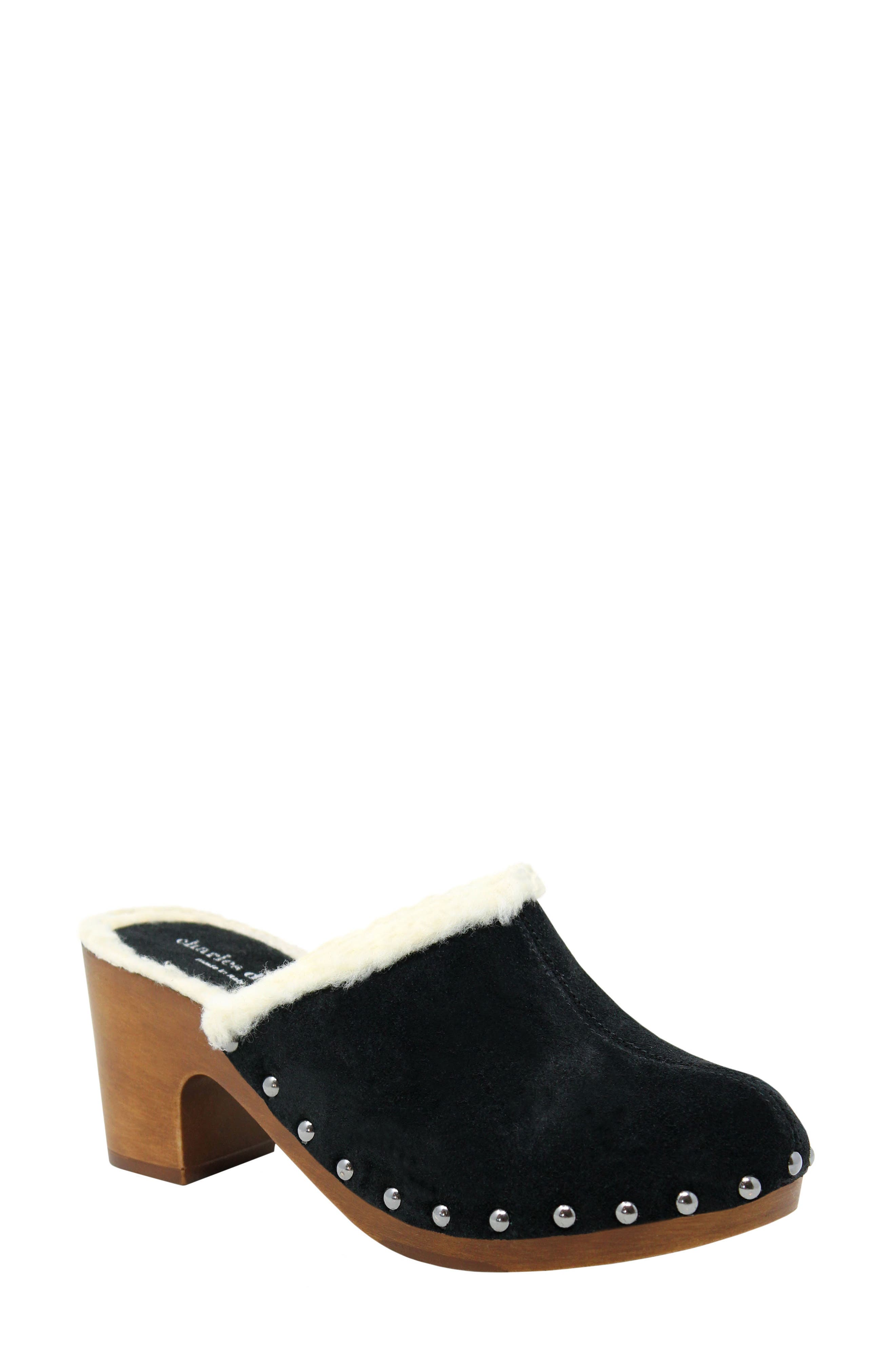 Charles David Livid Faux Shearling Clog, Main, color, 