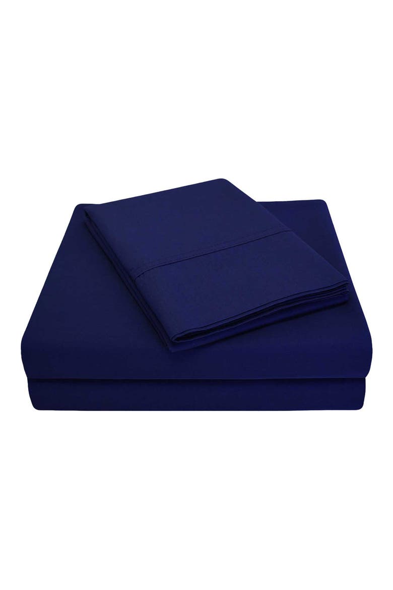 Solid 300 Thread Count Percale Sheet Set, Main, color, CROWN BLUE