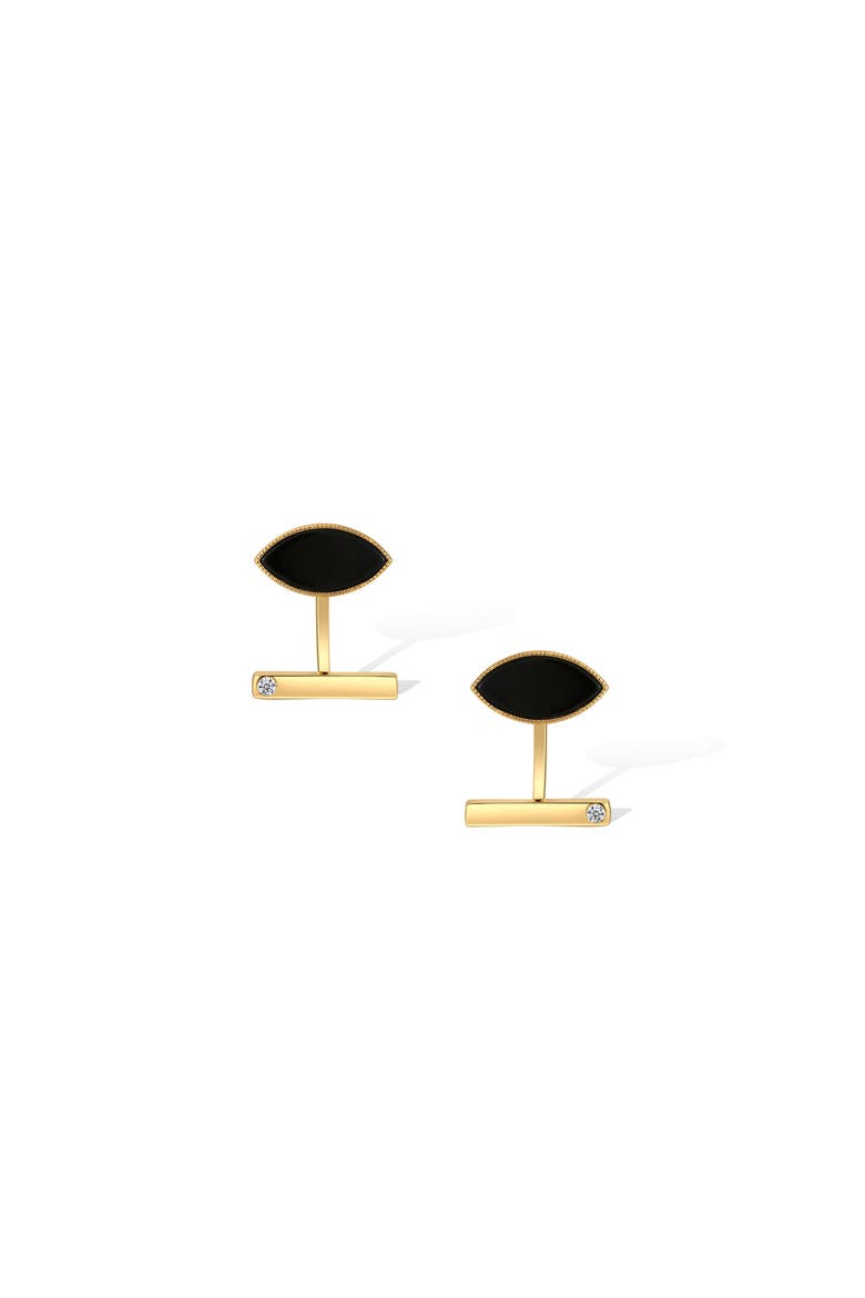 Eyes Earrings, Main, color, Black & Gold
