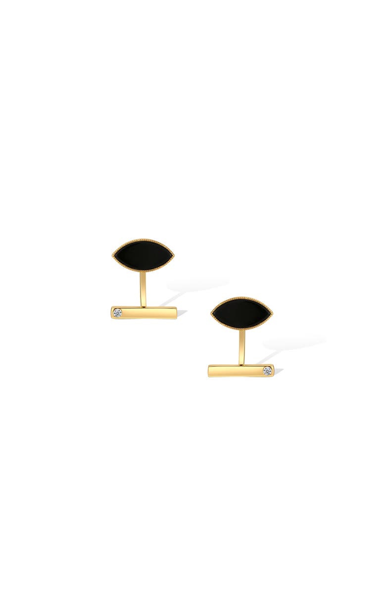 RC RETRO CHIC Eyes Earrings, Main, color, Black & Gold