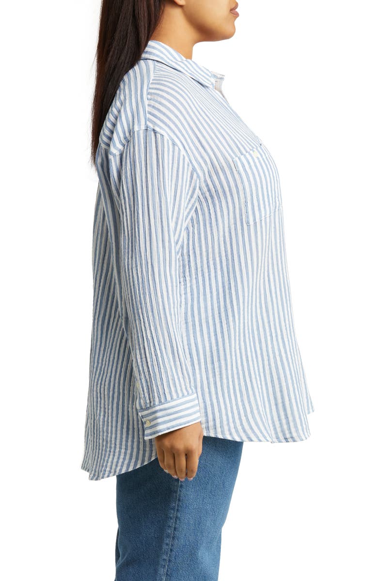 Caslon<sup>®</sup> Plaid Cotton Gauze Shirt, Alternate, color, 