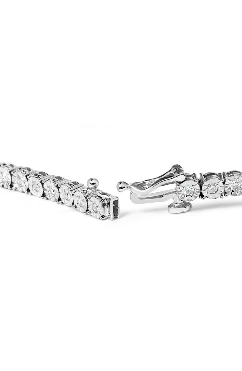 Haus of Brilliance 10K Gold over Silver 1.0 Cttw Diamond Miracle Tennis Bracelet, Alternate, color, Silver