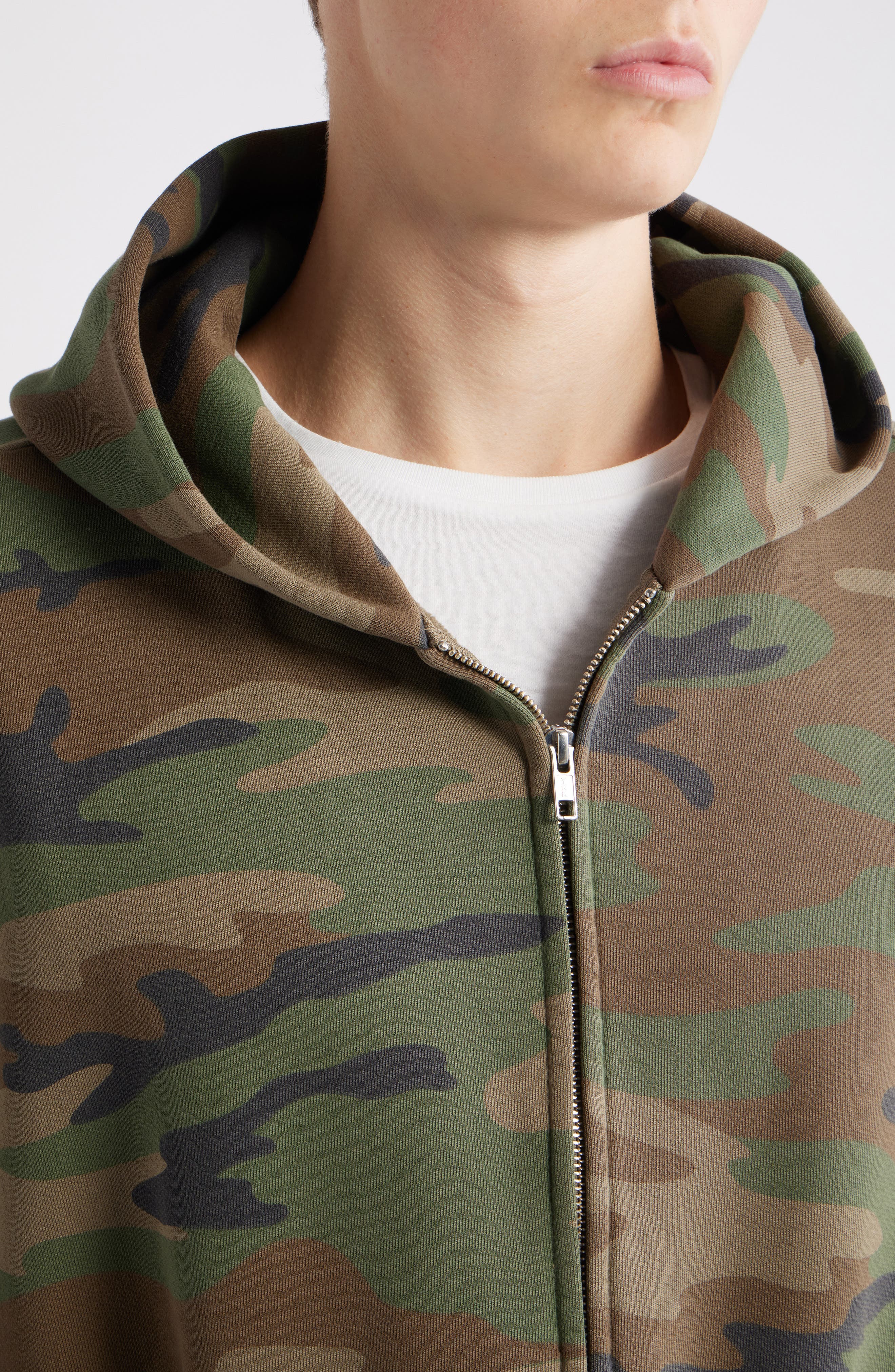 Camo Cotton Zip Hoodie (Men) | Nordstrom
