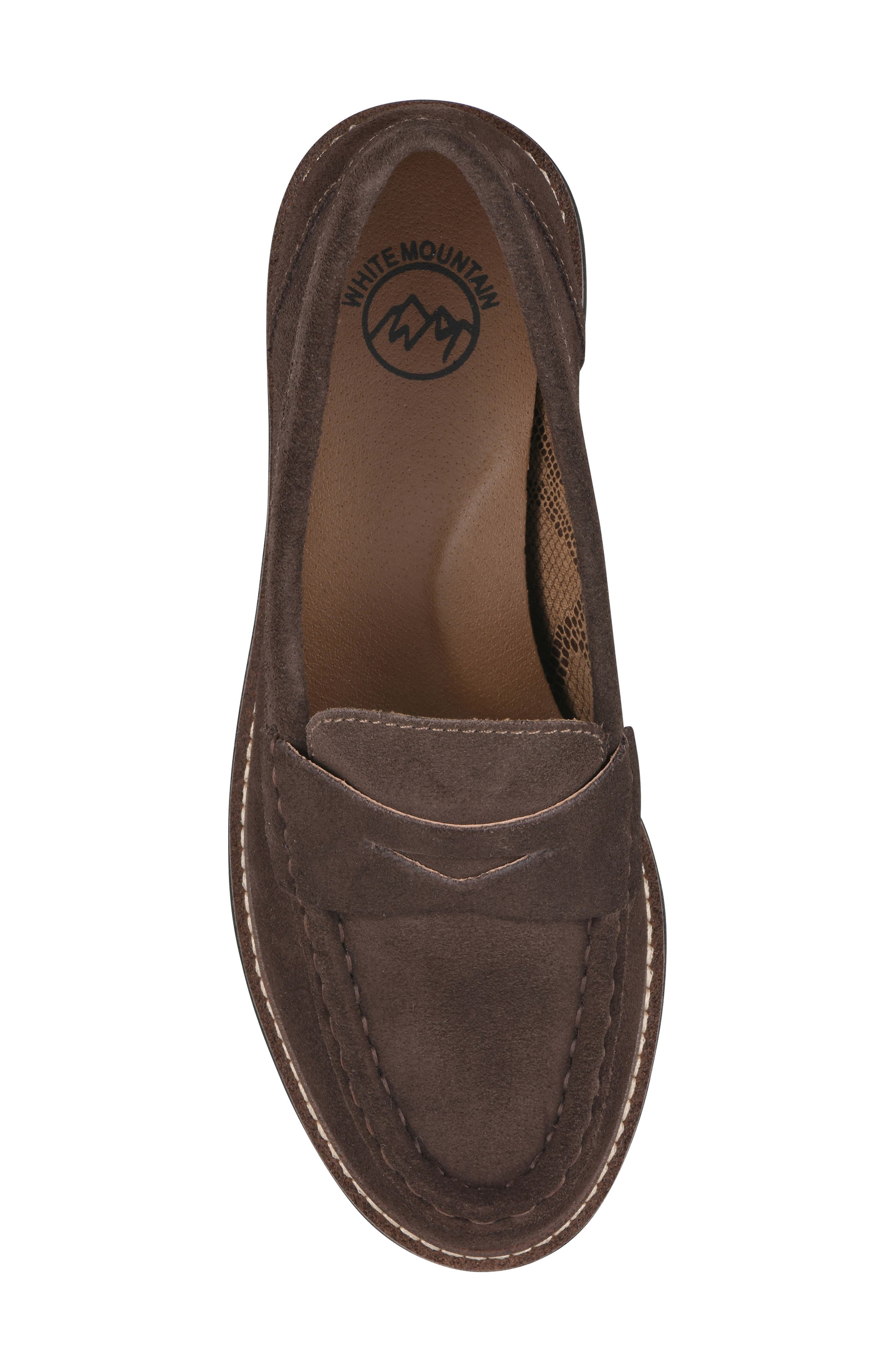 Gunner Lug Sole Platform Penny Loafer, Alternate, color, COCO BROWN / SUEDE