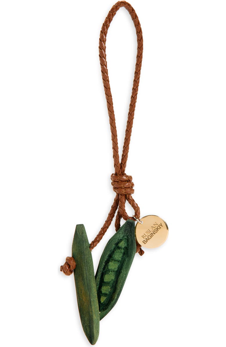 Ruslan Baginskiy Peapod Bag Charm, Main, color, Green