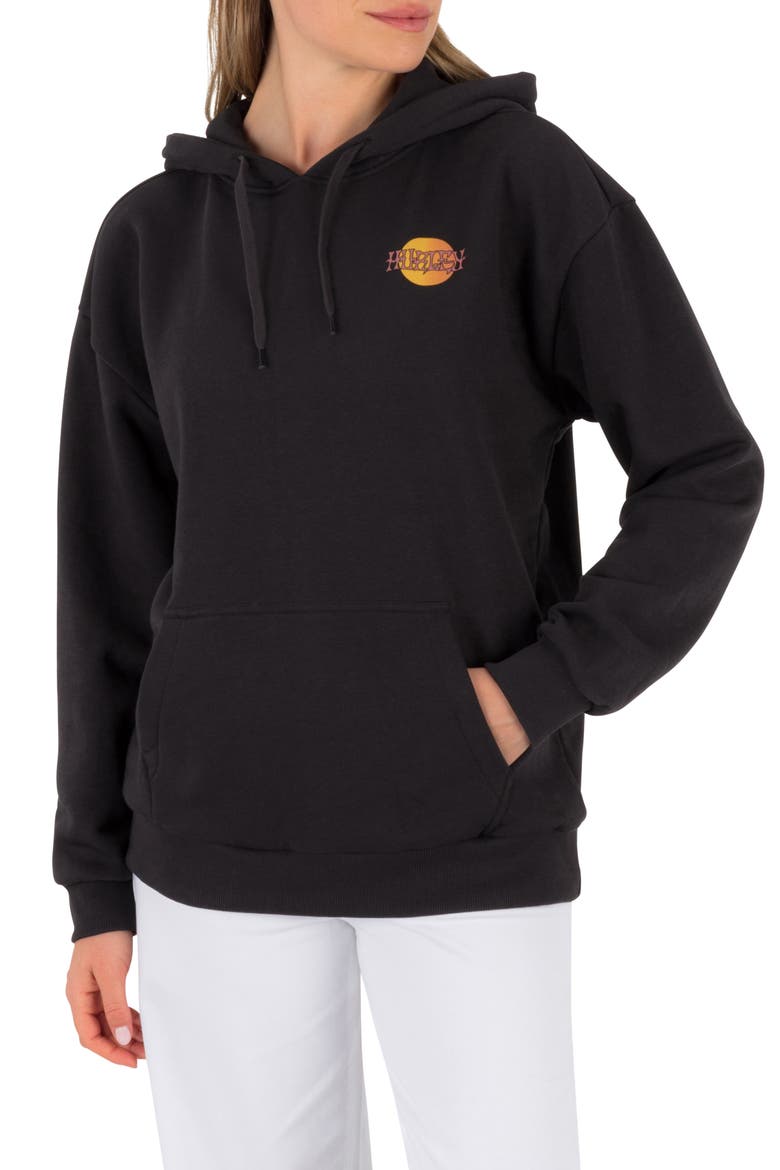 Forever Oversize Graphic Hoodie, Main, color, OFF BLACK