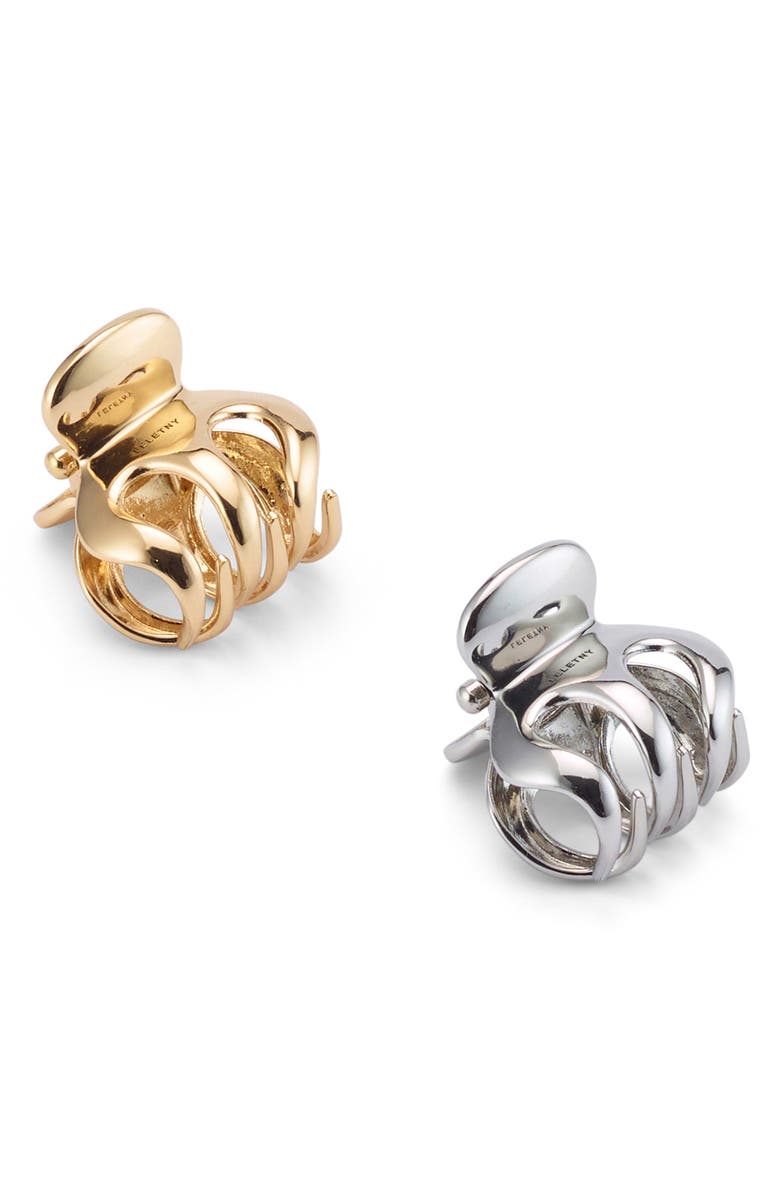 LELET NY Mini Selene Set of 2 Claw Clips, Main, color, Gold/Silver Multi