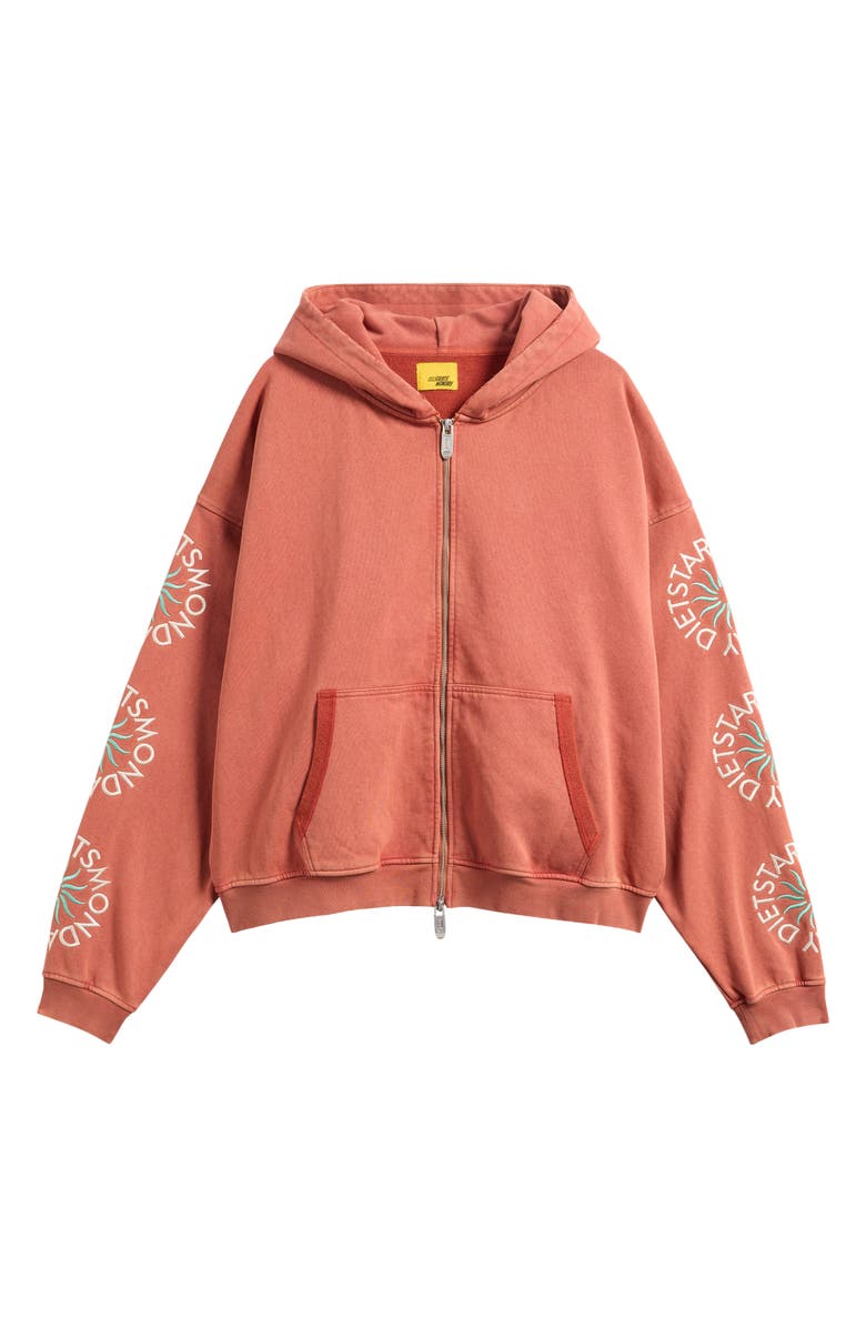 DIET STARTS MONDAY Sol Graphic Zip Hoodie, Main, color, Red