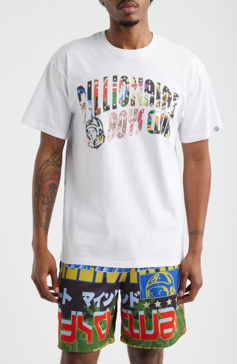 Curve Collage Cotton Graphic T-Shirt