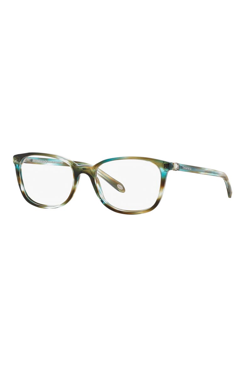 51mm Rectangular Optical Glasses, Alternate, color, TURQUOISE