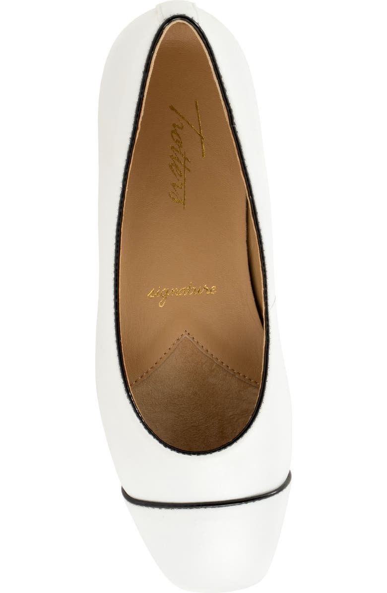 Trotters Harbor Cap Toe Flat, Alternate, color, White