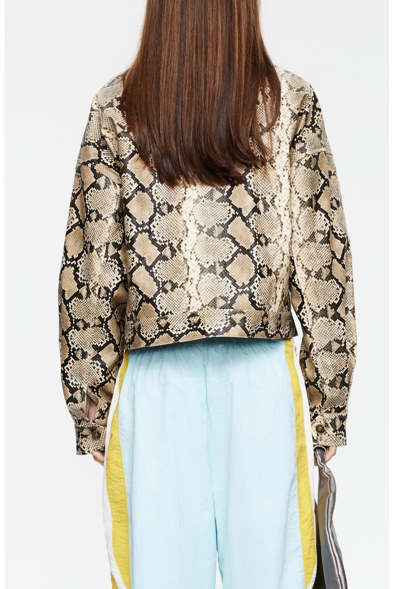 Angel Faux Snakeskin Jacket, Alternate, color, CAMEL