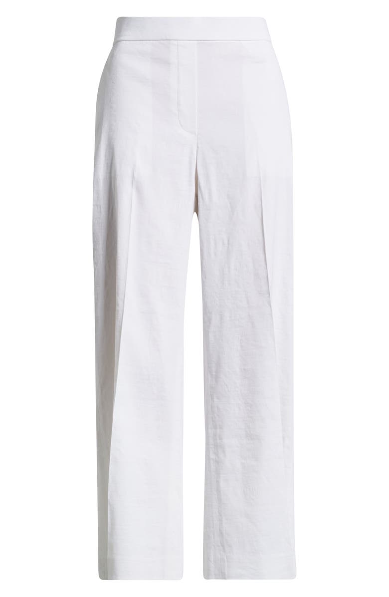 Theory St. Classic Mid Rise Wide Leg Pants, Main, color, White
