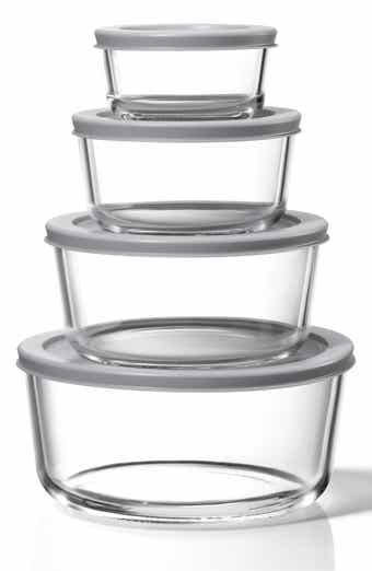 Set of 4 Glass Food Storage Containers