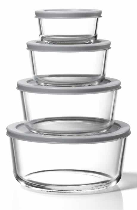 Set of 4 Glass Food Storage Containers