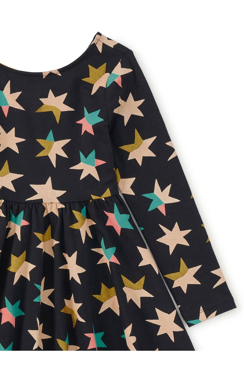 Tea Collection Printed Ballet Dress, Alternate, color, Colorblock Metallic Stars