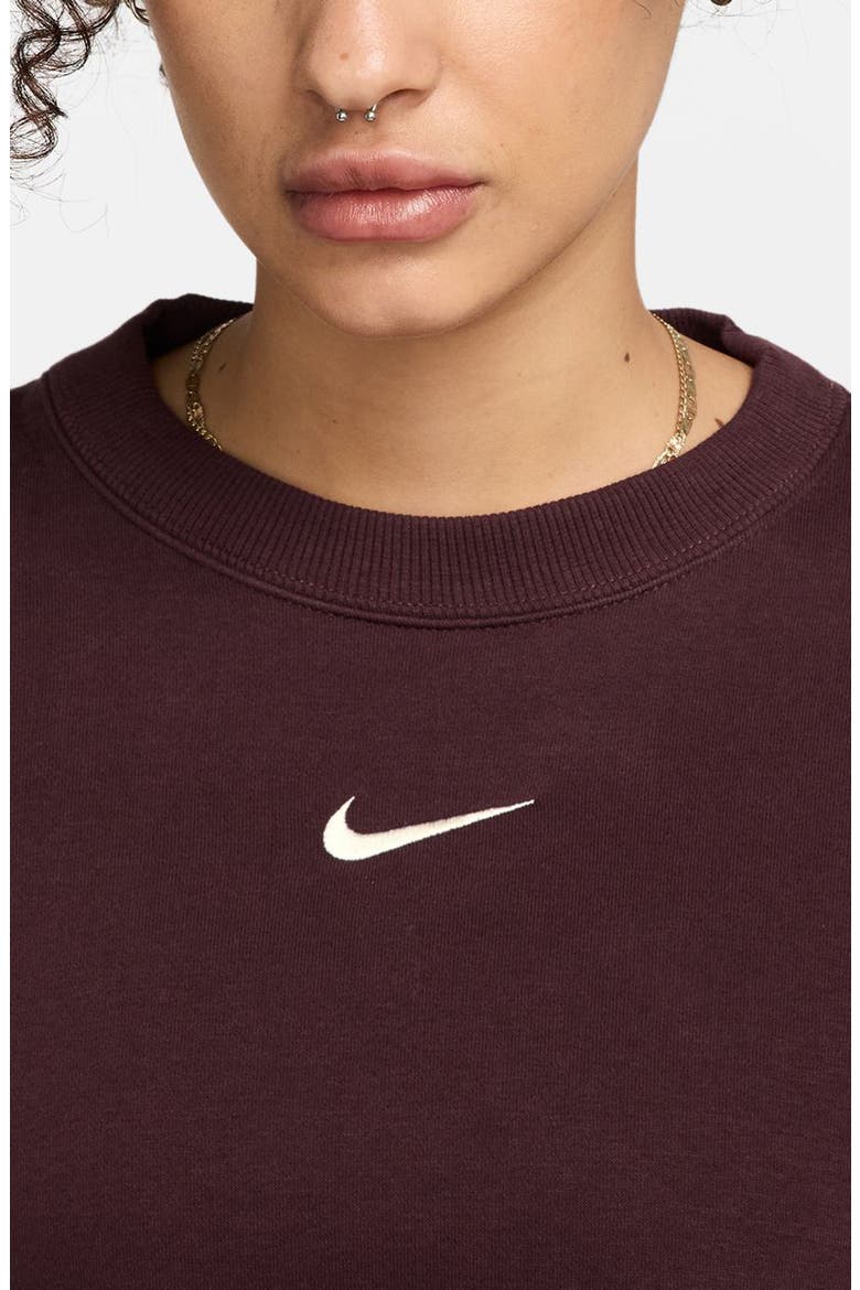 Phoenix Fleece Crewneck Sweatshirt, Alternate, color, BURGUNDY CRUSH/SAIL
