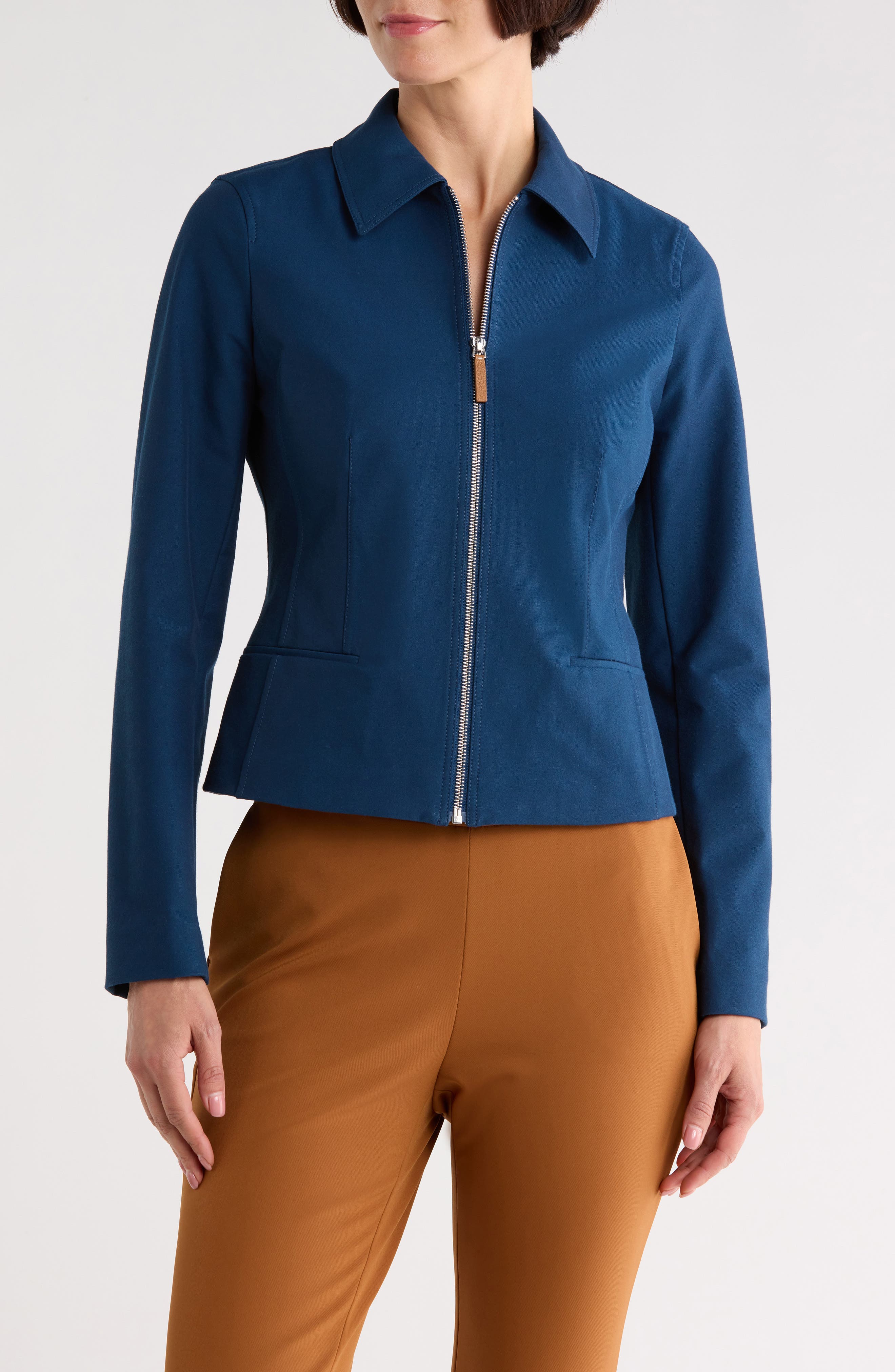Zip Front Tailored Jacket