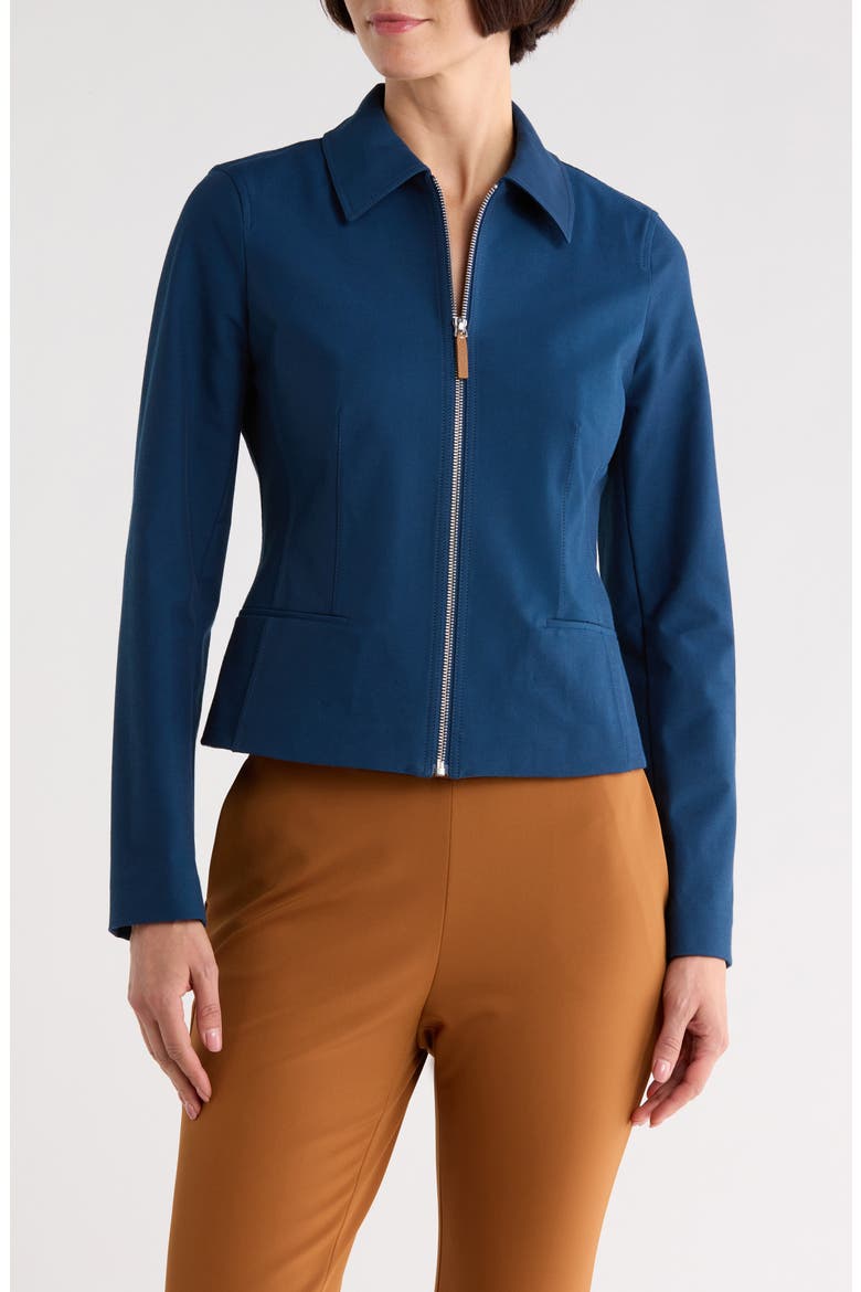 Zip Front Tailored Jacket, Main, color, LIDO BLUE