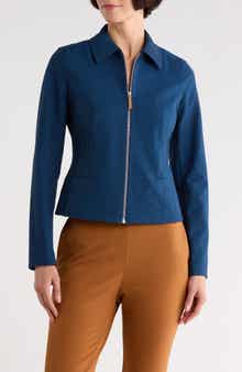 Zip Front Tailored Jacket