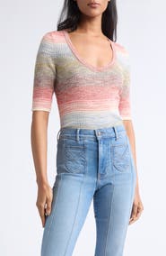 Veronica Beard Archibald Scoop Neck Top