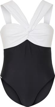 Milly Betsy Colorblock One-Piece Swimsuit